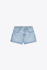 شورتک زنانه زارا Z1975 MOM FIT MID-WAIST SHORTS