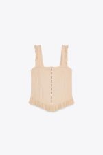 تاپ زنانه زارا KNIT CORSETRY-INSPIRED TOP