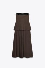لباس میدی زنانه زارا STRAPLESS DRESS ZW COLLECTION