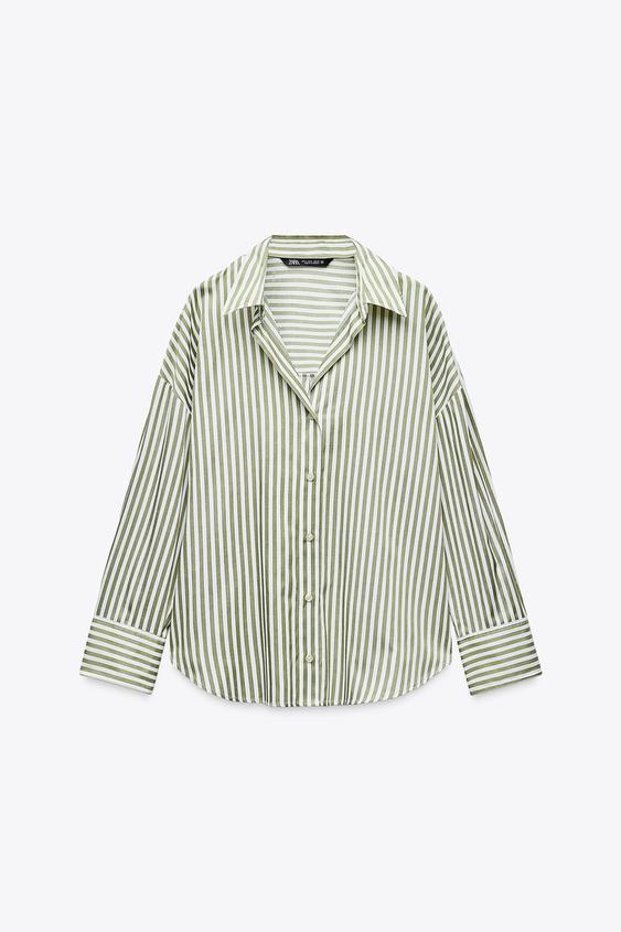 پیراهن راه راه زنانه زارا BASIC POPLIN SHIRT