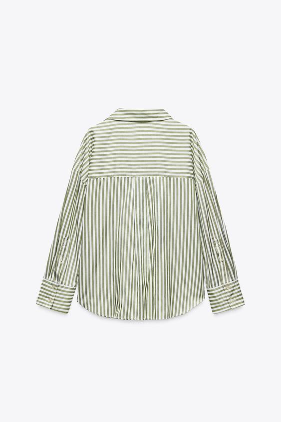 پیراهن راه راه زنانه زارا BASIC POPLIN SHIRT