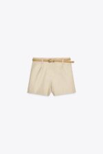 شورتک زنانه زارا DARTED BERMUDA SHORTS WITH BELT