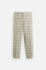 شلوار مردانه زارا LIMITED EDITION CHECK SUIT TROUSERS