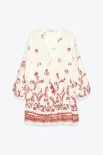 لباس مینی زنانه زارا PRINTED MINI DRESS