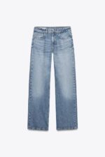 شلوار جین زنانه زارا TRF MID-WAIST WIDE-LEG JEANS