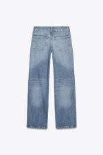 شلوار جین زنانه زارا TRF MID-WAIST WIDE-LEG JEANS
