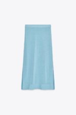 دامن زنانه زارا KNIT MIDI SKIRT