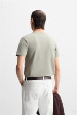 تیشرت مردانه زارا BASIC SLIM FIT T-SHIRT