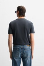 تیشرت مردانه زارا BASIC SLIM FIT T-SHIRT