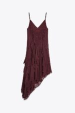 لباس مجلسی زنانه زارا ZW COLLECTION EMBROIDERED ASYMMETRIC DRESS