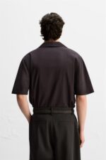 پیراهن مردانه زارا COTTON/LINEN PLEATED SHIRT