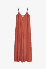 لباس بلند زنانه زارا LONG STRAPPY DRESS