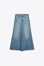 دامن جین زنانه زارا ZW COLLECTION DENIM SKIRT
