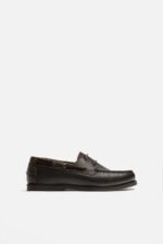 کفش چرم مردانه زارا LIMITED EDITION LEATHER DECK SHOES