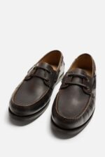 کفش چرم مردانه زارا LIMITED EDITION LEATHER DECK SHOES