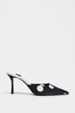 کفش مجلسی زنانه زارا POLKA DOT SATIN-EFFECT SLINGBACK HIGH HEELS