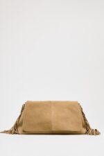 کیف کراس بادی زنانه زارا SPLIT SUEDE CROSSBODY BAG WITH FRINGING