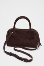 کیف زنانه زارا SPLIT SUEDE BOWLING BAG