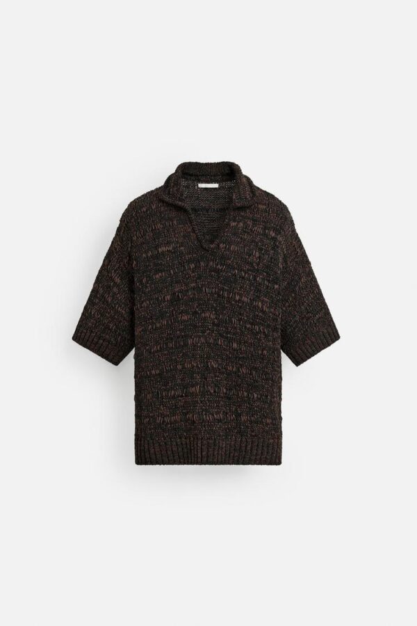 پولوشرت مردانه زارا CONTRAST TAPE KNIT POLO SHIRT