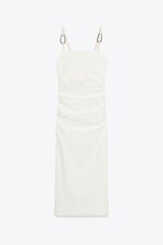 لباس میدی زنانه زارا DRAPED CUT-OUT MIDI DRESS