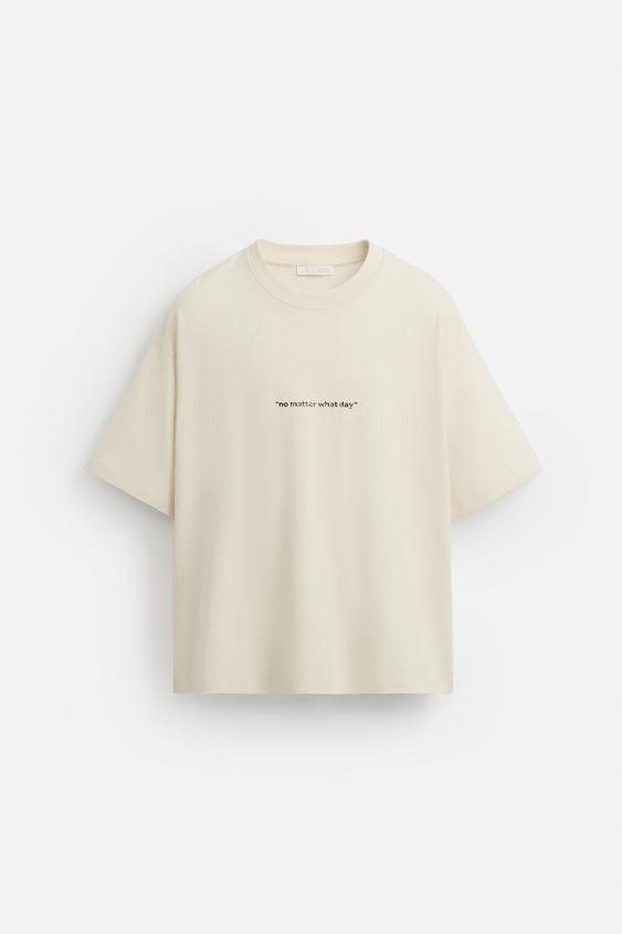 تیشرت مردانه زارا WASHED PRINT T-SHIRT