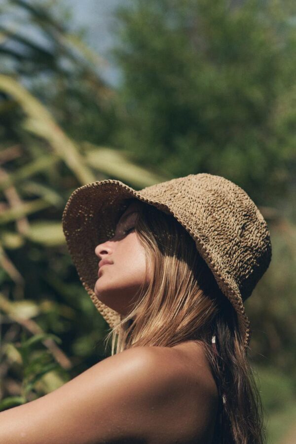 کلاه زنانه زارا braided bucket hat