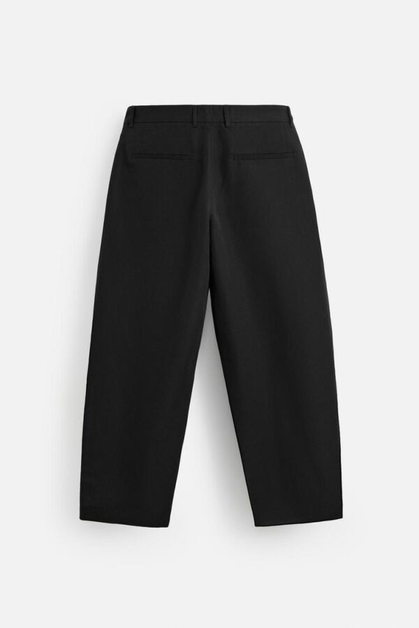 شلوار مردانه زارا cotton/linen pleated trousers
