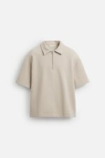 پولوشرت مردانه زارا RELAXED FIT POLO SHIRT WITH ZIP