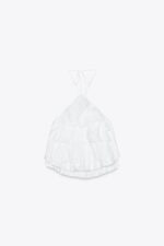 تاپ مجلسی زنانه زارا HALTER TOP WITH RUFFLES