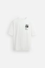 تیشرت مردانه زارا TEXTURE PRINT T-SHIRT