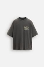 تیشرت مردانه زارا FADED T-SHIRT WITH SLOGANS