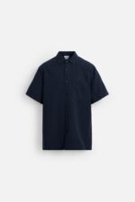 تیشرت مردانه زارا COTTON/LINEN SHIRT