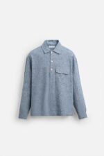 پولوشرت لینن مردانه زارا LINEN/COTTON POLO SHIRT