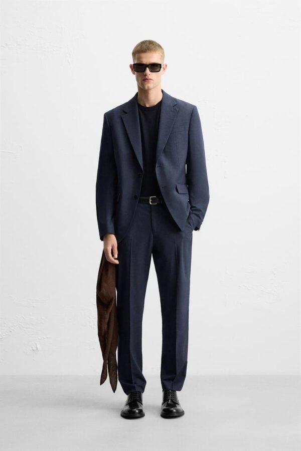 شلوار مردانه زارا check suit trousers