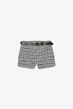 دامن شلوار زنانه زارا TEXTURED SKORT WITH BELT