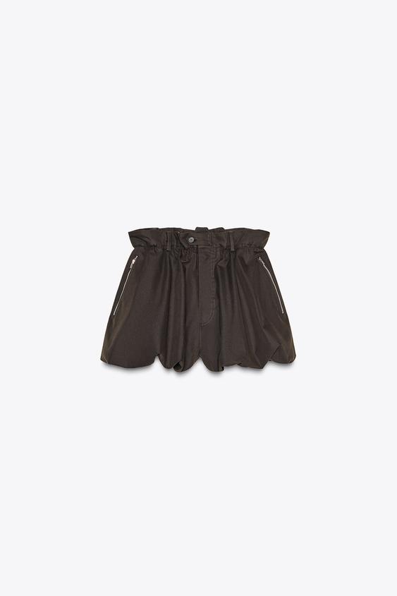 شلوارک زنانه زارا ZW COLLECTION BALLOON SHORTS