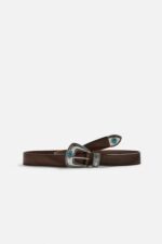 کمربند مردانه زارا VINTAGE-EFFECT LEATHER BELT