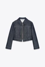 کت زنانه زارا CONTRAST STITCHING SHORT JACKET