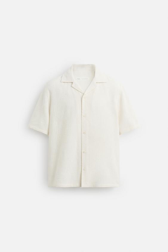 پیراهن مردانه زارا RELAXED FIT JACQUARD SHIRT