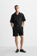 پیراهن لینن مردانه زارا 100% LINEN SHIRT