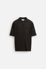 پیراهن لینن مردانه زارا 100% LINEN KNITTED SHIRT - LIMITED EDITION