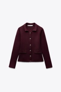 ژاکت زنانه زارا plain knit cardigan