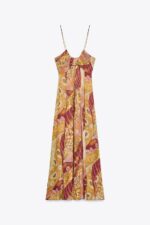 لباس میدی زنانه زارا ZW COLLECTION PRINTED MIDI DRESS