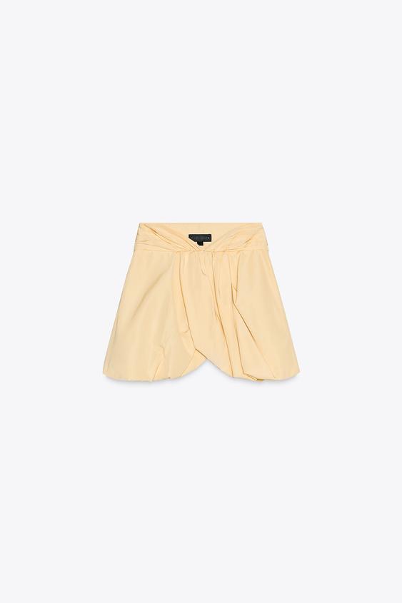 دامن کوتاه زنانه زارا ZW COLLECTION PUFFBALL SKIRT