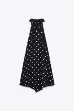 تاپ زنانه زارا ZW COLLECTION POLKA DOT HALTER TOP