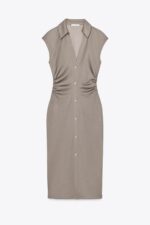 لباس زنانه زارا PIQUÉ SHIRT DRESS