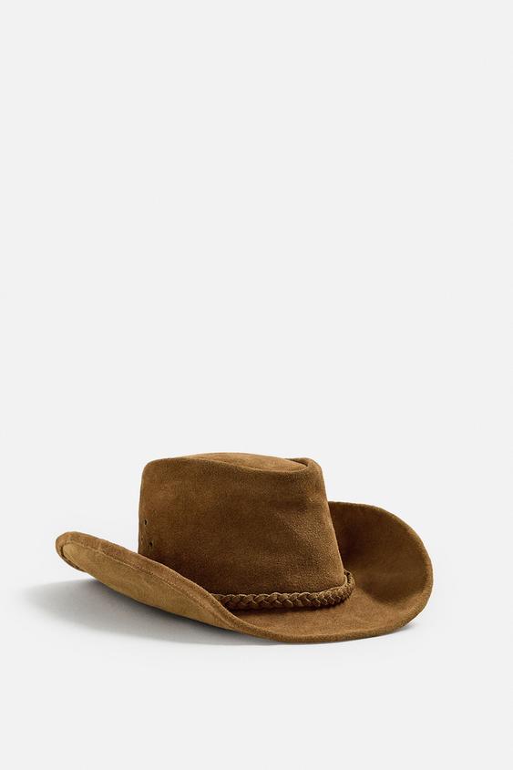 کلاه مردانه زارا suede leather hat