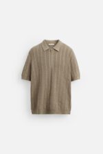 پولوشرت مردانه زارا CABLE KNIT POLO SHIRT