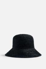 کلاه سطلی مردانه زارا RAFFIA BUCKET HAT