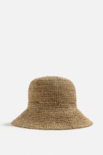 کلاه سطلی مردانه زارا RAFFIA BUCKET HAT